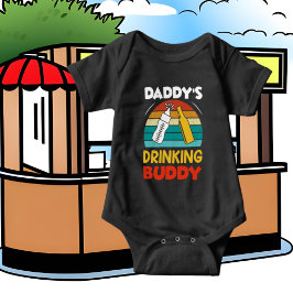 grappige unisex papa's drink maatje romper
