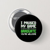 Grappige universiteit of middelbare school gamer a ronde button 5,7 cm (Voorkant /achterkant)