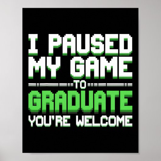 Grappige universiteits- of middelbare schoolgamer poster (Voorkant)