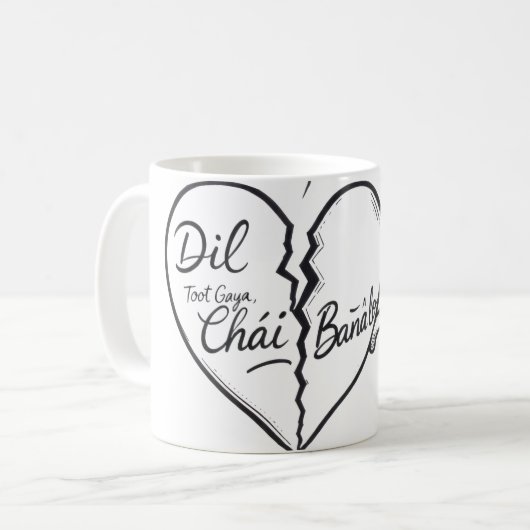 Grappige Urdu Quote Mok - Dil Toot Gaya Chai Bane (Voorkant links)