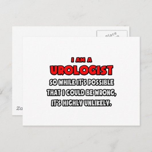 Grappige uroloog.. Zeer onwaarschijnlijk Briefkaart (Voorkant / Achterkant)