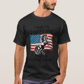 Grappige USA Flag Pride Trots Paard Racing Liefheb T-shirt (Voorkant)