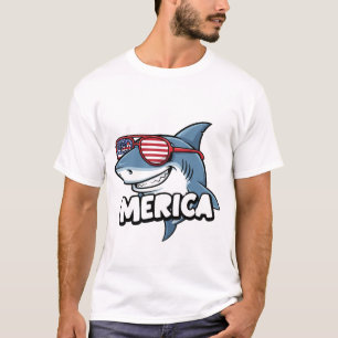 Grappige USA-vlag zonnebril Cool Amerikaanse Cute T-shirt
