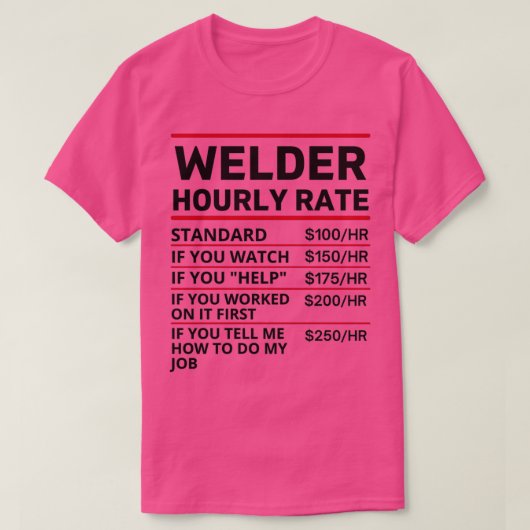 grappige uurfrequentie van de lassen T T-shirt (Design voorkant)