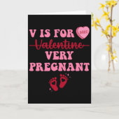 Grappige V is voor heel erg zwanger geslacht onthu Kaart (Gele Bloem)