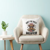 Grappige vaarskoe bloem vlinder vintage ontwerp_1 kussen (Stoel)