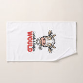 Grappige Vaarzenkoe Vintage Gravure Shirt Ontwerp_ Handdoek (Handdoek)