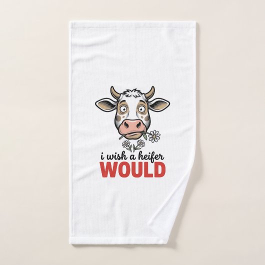 Grappige Vaarzenkoe Vintage Gravure Shirt Ontwerp_ Handdoek (Handdoek)