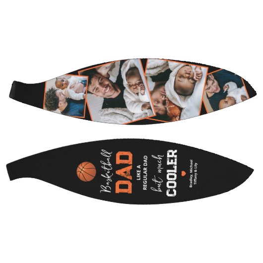 Grappige vader 4 foto Keepsake Basketbal (Panelen)