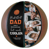Grappige vader 4 foto Keepsake Basketbal (Verticaal)