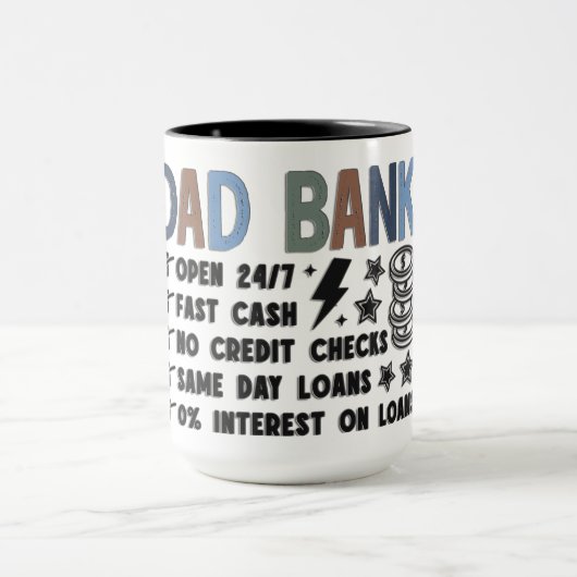Grappige Vader Bank Mok (Midden)