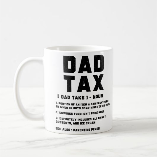 Grappige vader belasting definitie Vaderdag Cadeau Koffiemok (Links)