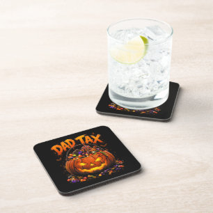 Grappige Vader Belasting Halloween Pompoen Bier Onderzetter