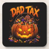 Grappige Vader Belasting Halloween Pompoen Bier Onderzetter (Voorkant)