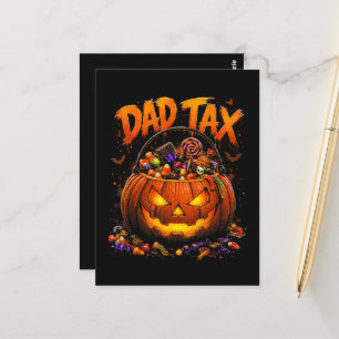 Grappige Vader Belasting Halloween Pompoen Briefkaart