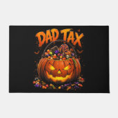 Grappige Vader Belasting Halloween Pompoen Deurmat (Voorkant)