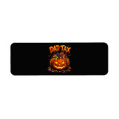 Grappige Vader Belasting Halloween Pompoen Etiket (Voorkant)