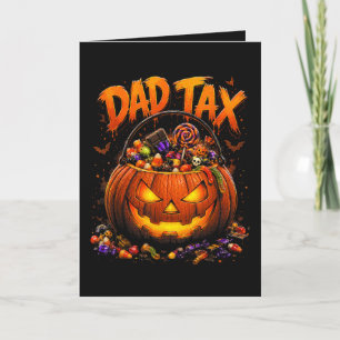Grappige Vader Belasting Halloween Pompoen Feestdagen Kaart
