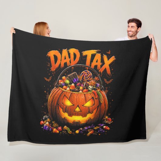 Grappige Vader Belasting Halloween Pompoen Fleece Deken (In situ)