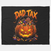 Grappige Vader Belasting Halloween Pompoen Fleece Deken (Voorkant (Horizontaal))