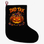 Grappige Vader Belasting Halloween Pompoen Grote Kerstsok (Voorkant)