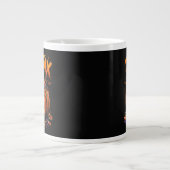 Grappige Vader Belasting Halloween Pompoen Grote Koffiekop (Voorkant)