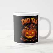 Grappige Vader Belasting Halloween Pompoen Grote Koffiekop (Rechts)