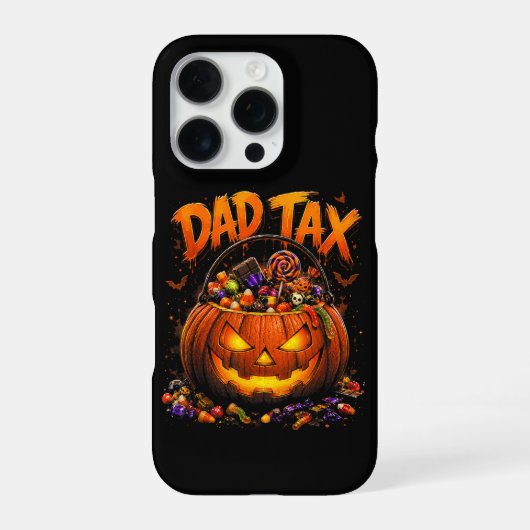 Grappige Vader Belasting Halloween Pompoen iPhone Hoesje (Achterkant)
