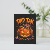 Grappige Vader Belasting Halloween Pompoen Kaart (Staand voorkant)