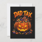Grappige Vader Belasting Halloween Pompoen Kaart (Achterkant)