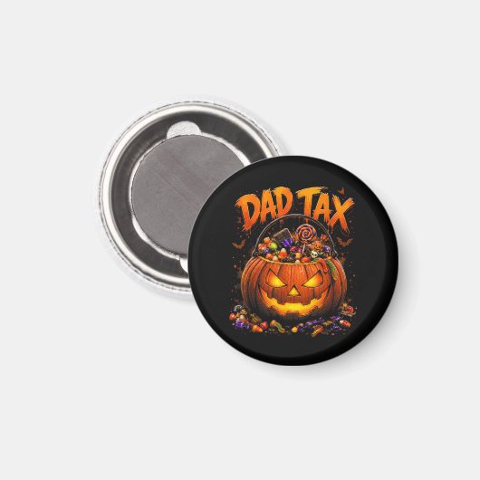 Grappige Vader Belasting Halloween Pompoen Magneet (Voorkant / Achterkant)