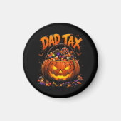 Grappige Vader Belasting Halloween Pompoen Magneet (Voorkant)