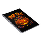 Grappige Vader Belasting Halloween Pompoen Notitieboek (Rechterzijde)