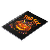 Grappige Vader Belasting Halloween Pompoen Notitieboek (Linkerzijde)