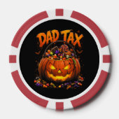 Grappige Vader Belasting Halloween Pompoen Poker Chips (Voorkant)