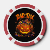 Grappige Vader Belasting Halloween Pompoen Poker Chips (Achterkant)