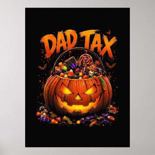 Grappige Vader Belasting Halloween Pompoen Poster (Voorkant)