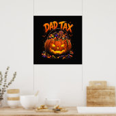 Grappige Vader Belasting Halloween Pompoen Poster (Keuken)