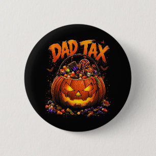 Grappige Vader Belasting Halloween Pompoen Ronde Button 5,7 Cm