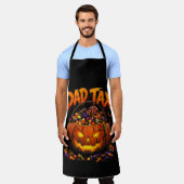 Grappige Vader Belasting Halloween Pompoen Schort (Gedragen)