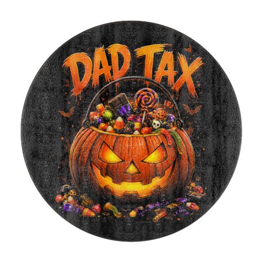 Grappige Vader Belasting Halloween Pompoen Snijplank (Voorkant)