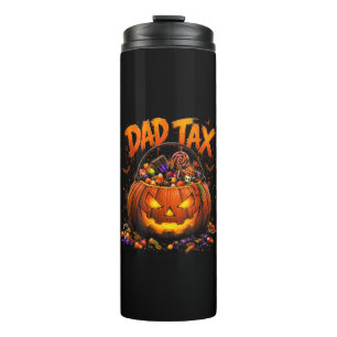 Grappige Vader Belasting Halloween Pompoen Thermosbeker