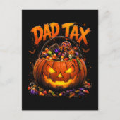 Grappige Vader Belasting Halloween Pompoen Uitnodiging Briefkaart (Voorkant)