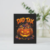 Grappige Vader Belasting Halloween Pompoen Uitnodiging Briefkaart (Staand voorkant)