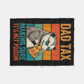Grappige vader belasting opossum pizza ontwerp sar fleece deken (Voorkant (Horizontaal))