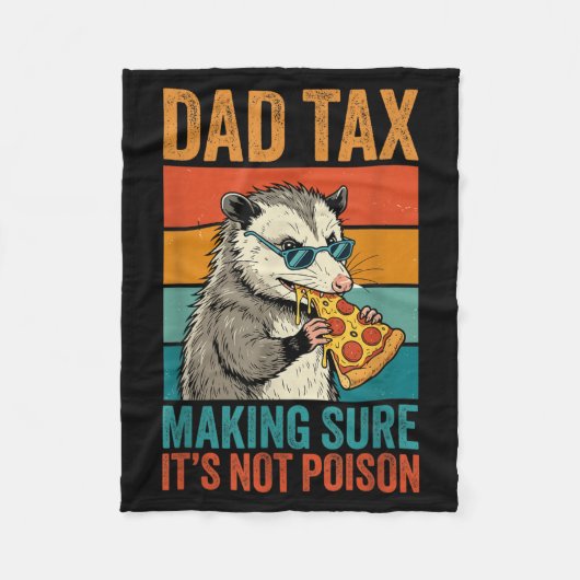 Grappige vader belasting opossum pizza ontwerp sar fleece deken (Voorkant)