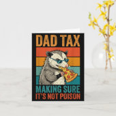 Grappige vader belasting opossum pizza ontwerp sar kaart (Gele Bloem)