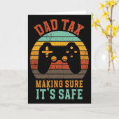 Grappige Vader Belasting Retro Gamer Controller Va Kaart (Gele Bloem)