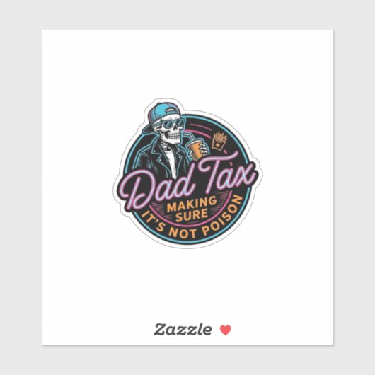 Grappige Vader Belasting Skelet Vintage Gravure Sh Sticker (Vel)