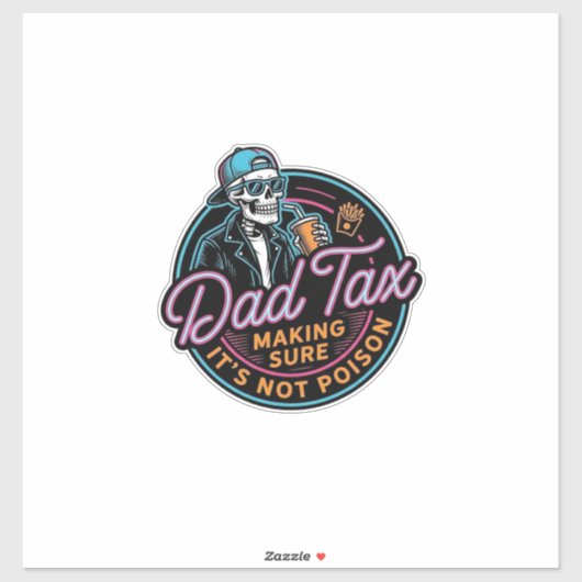 Grappige Vader Belasting Skelet Vintage Gravure Sh Sticker (Vel)